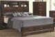 American Wholesale Furniture Walnut King Bookcase Bed-0