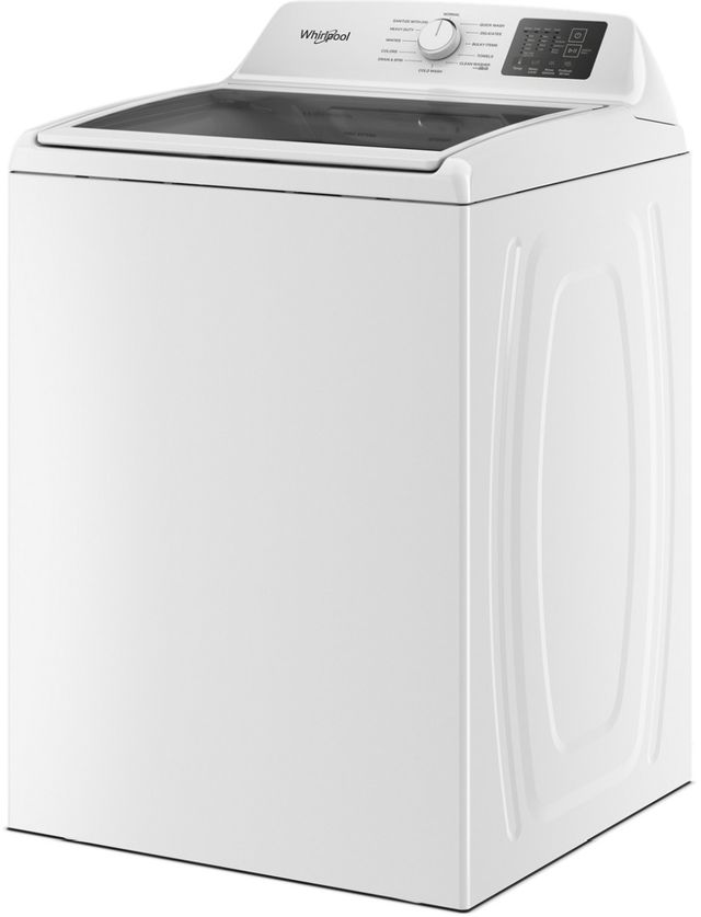 Whirlpool® 4.3 Cu. Ft. White Impeller Top Load Washer with Quick Wash Cycle and Soft Close Glass Lid-4