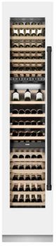 ZLINE Autograph Edition 18 in. 9 Cu. Ft. Triple Zone 68 Bottle Left Hinge Column Wine Cooler in White Matte with Matte Black Accents-2