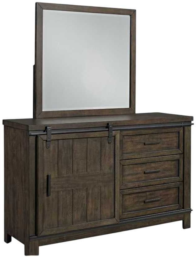 Liberty Furniture Thornwood Hills Rock Beaten Brown Youth Dresser and Mirror-0