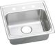 Elkay Lustertone® Classic Lustrous Satin 19" x 18" x 6-1/2" 3-Hole Single Bowl Drop-In ADA Sink-0
