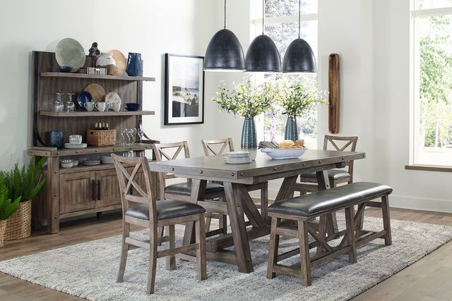 Parker House® Lodge 2-Piece Siltstone Counter Stool-1