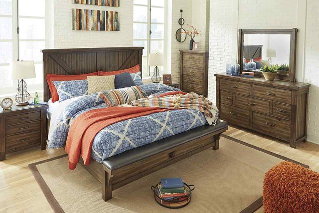 Signature Design by Ashley® Lakeleigh 2-Piece Brown King Panel Bed Set-3
