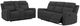 Coaster® Brentwood 2-Piece Dark Charcoal Manual Reclining Sofa Set-0