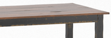 Canadel Customizable Spice Washed Dinning Table with Black Wooden Legs-2