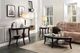 Mazin Furniture Pierre Glass Insert Top Cocktail Table with Espresso Base-1