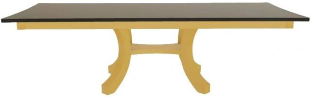 Mavin Customizable 38" x 72" Concave Extendable Dining Table with 18" Leaf-1