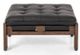 Four Hands Halston Heirloom Black/Terra Brown Ottoman-1
