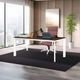Michael Amini® AOS Prevue Brown 72" Desk with Auburn Base-1