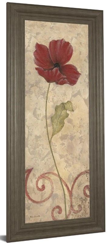 Classy Art Red Flower II Wall Art-0