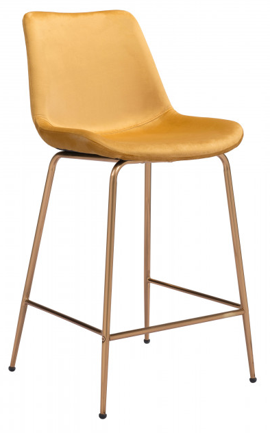 Zuo® Modern Tony Yellow/Gold Counter Chair-0