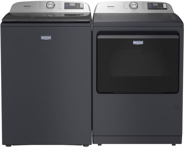 Maytag® Pet Pro Midnight Steel Top Load Washer & Electric Dryer Laundry Pair-0
