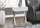 Monarch Specialties Inc. Glossy White 24"H Accent Table with Chrome Metal Legs-1
