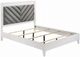 ACME Furniture Chelsie Gray/White Eastern King Upholstered Panel Bed-0