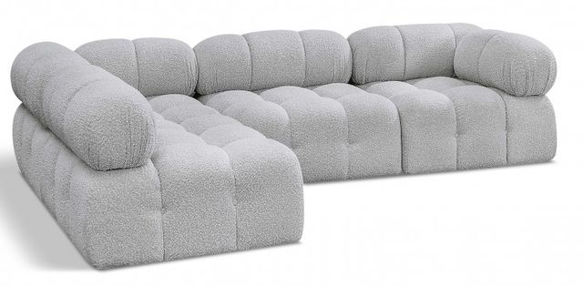 Meridian Furniture Ames 4-Piece Grey Boucle Sectional-0