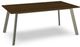 Amisco Customizable Lidya Rectangular Table with 72" Walnut Veneer Top-0