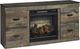 Signature Design by Ashley® Trinell 4-Piece Brown 94" Entertainment Center with Electric Fireplace-3