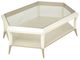 Michael Amini® La Rachelle Glass Top Cocktail Table with Medium Champagne Base -2