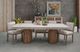 International Furniture Direct Sahara Caramel/Cream Dining Table-2