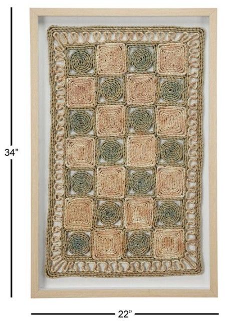 Deco Marche Light Brown Geometric Shadow Box Wall Decor-2