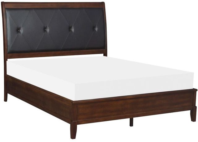 Homelegance® Cotterill Dark Cherry California King Panel Bed-0