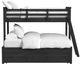 Elements International Hampton Kids Charcoal Youth Twin/Full Bunk Bed with Ladder and Trundle-2
