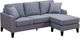 Mazin Furniture Douglas 2-Piece Gray Reversible Chaise Sofa Sectional-0