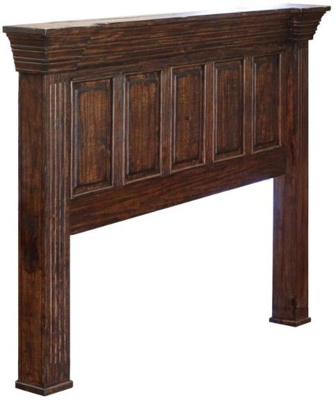 International Furniture Direct Terra Brown Queen Panel Bed-2