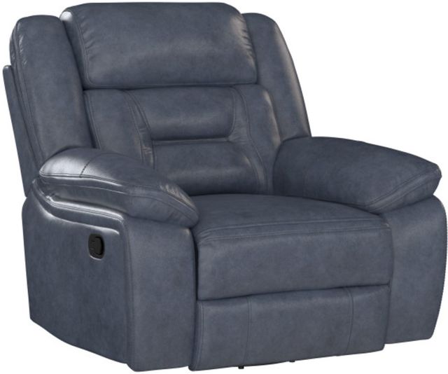 Emerald Home Declan Blue Manual Swivel Glider Recliner-0