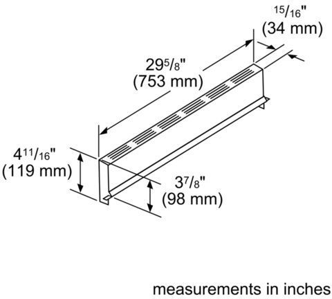 Bosch® 29.63" Low Backguard Trim-2