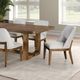 Furniture of America® Mandal 7-Piece Chestnut Dining Table Set with Gray Chairs-5