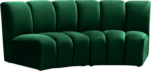 Meridian Furniture Infinity 2-Piece Green Velvet Modular Sectional-2