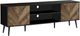 Monarch Specialties Inc. Black/Brown 72" TV Stand with Wood Legs-0