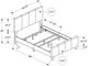 Monarch Specialties Inc. Grey Linen with Black Wood Legs Queen Bed-3