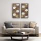 Olliix by Madison Park Motley 2 Pieces Gold and Neutral Geo Wood Carved Wall Panel Set-5