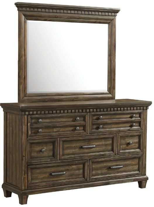 Elements International McCoy Charcoal Dresser and Mirror-0