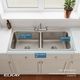 Elkay Lustertone® Classic Lustrous Satin 43" x 22" x 10-1/8" 3-Hole Equal Double Bowl Drop-In Sink-4
