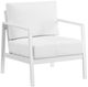 Linon Alora White Aluminum/Fabric Outdoor Armchair-0