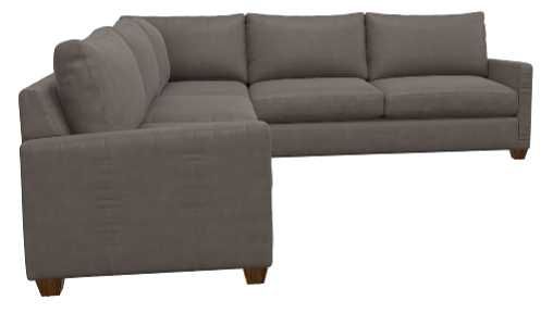 La-Z-Boy® Wilmette 2-Piece Greystone Leather Sectional-1