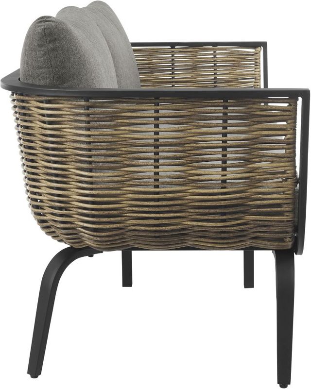 Linon Fitzbee Dark Gray Outdoor Loveseat-2