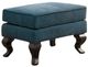 Furniture of America® Willow Dark Teal/Espresso Ottoman-0