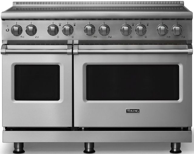 Viking® 5 Series 48" Stainless Steel Pro Style Induction Range with Polished Chrome Trim-0