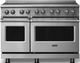 Viking® 5 Series 48" Stainless Steel Pro Style Induction Range with Polished Chrome Trim-0