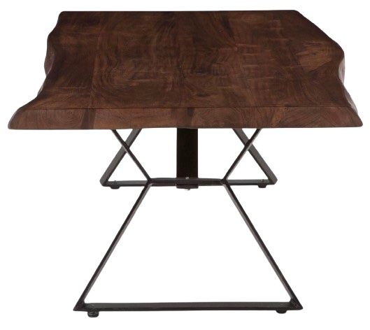 Home Trends & Design London Loft Antique Zinc/Walnut Coffee Table-2