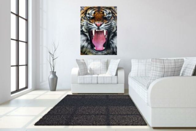 Classy Art Roaring Tiger Wall Art-2