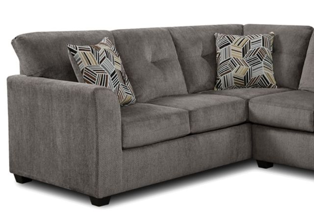 American Wholesale Furniture Kennedy 2-Piece Grey Sectional-1