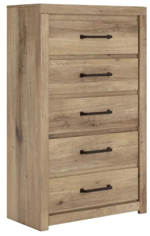 Benchcraft® Brozmont Tan 5-Drawer Chest-0