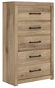 Benchcraft® Brozmont Tan 5-Drawer Chest-0
