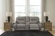 Signature Design by Ashley® Real Moments Ash Power Reclining Loveseat with Audio Seating-1