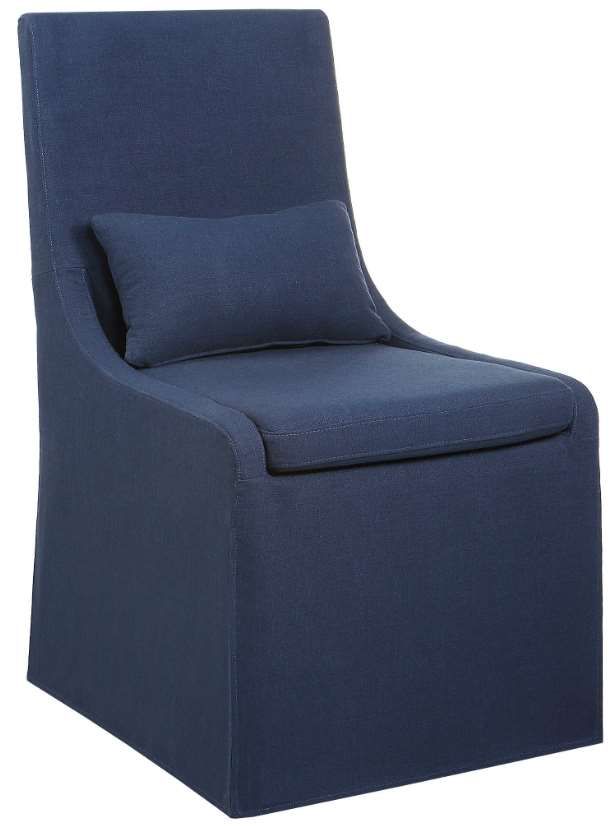 Uttermost® Coley Denim Blue Armless Chair-0